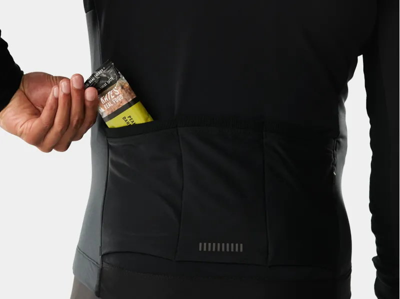 Trek Circuit Thermal Long Sleeve Cycling Jersey in Black-3